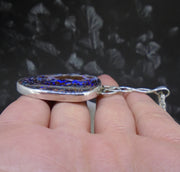 Australian Koroit Opal Sterling Silver Celtic Pendant