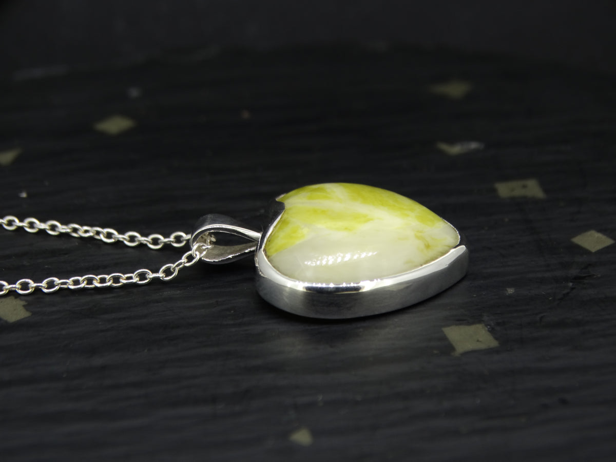 Highland Marble Sterling Silver Heart Pendant