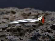 Delicate Scottish Carnelian Scottish Gold and Silver Ring