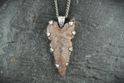 Neolithic Arrowhead Hammered Sterling Silver Pendant