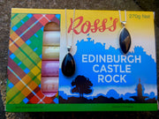 Edinburgh Castle Rock Sterling Silver Cufflinks