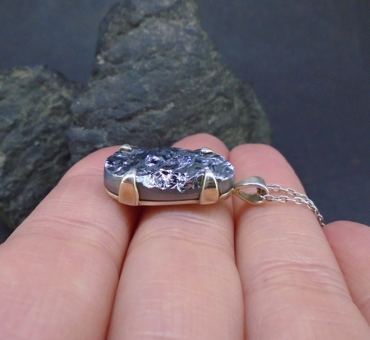 Silicon Sterling Silver Pendant