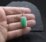 Jelly Chrysoprase Sterling Silver Pendant