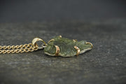 Moldavite Scottish Gold Pendant