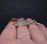 'Teine Ceilteach' Scottish Carnelian Scottish Gold & Silver Celtic Pendant