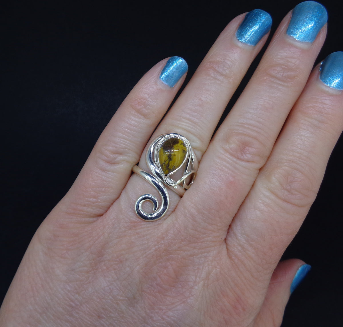 Campsie Fells Jasper Sterling Silver Ring