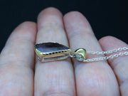 Scottish Ardownie Smoky Amethyst with Scottish Gold and Sterling Silver Ring