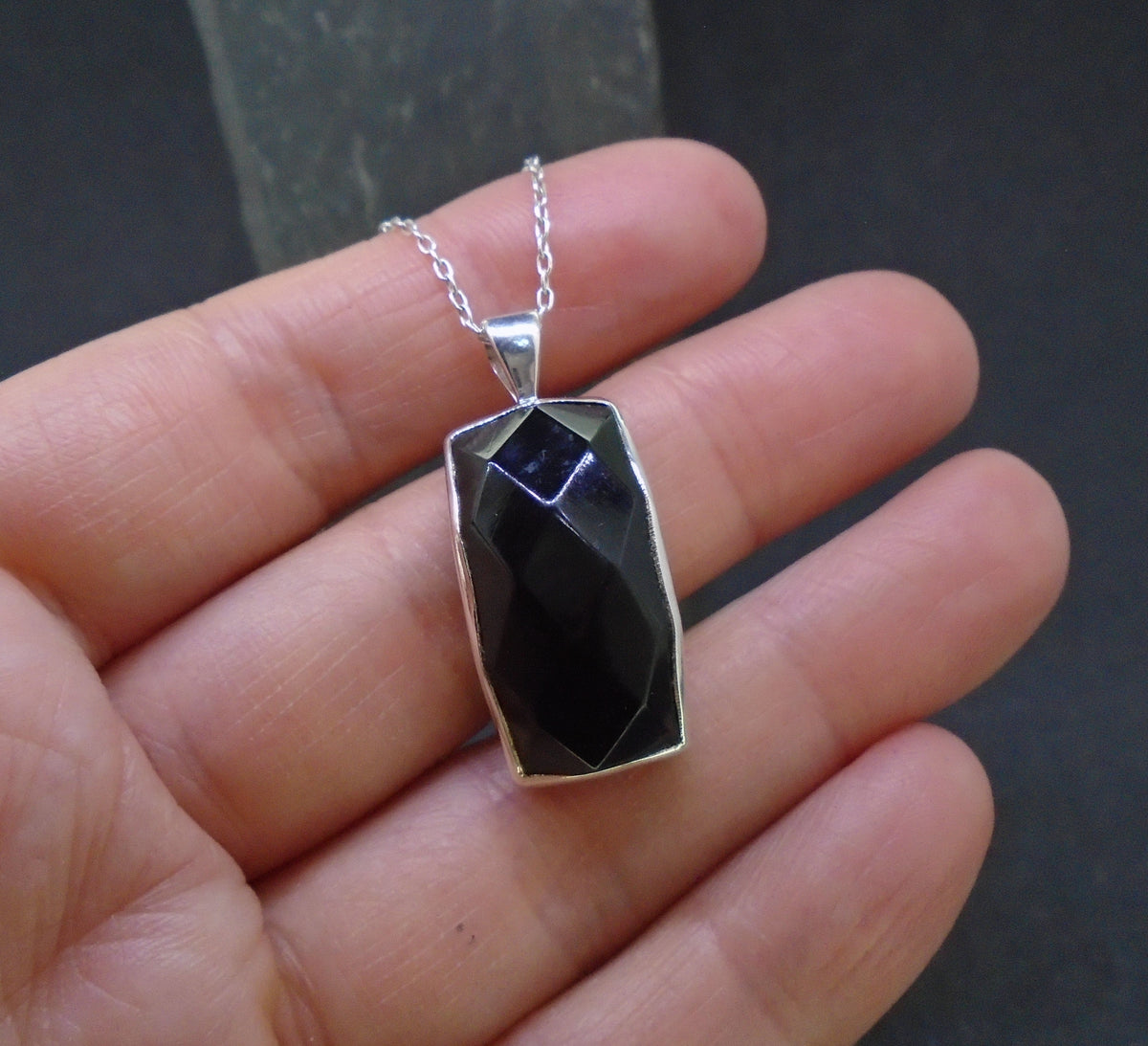 Whitby Jet Sterling Silver Pendant