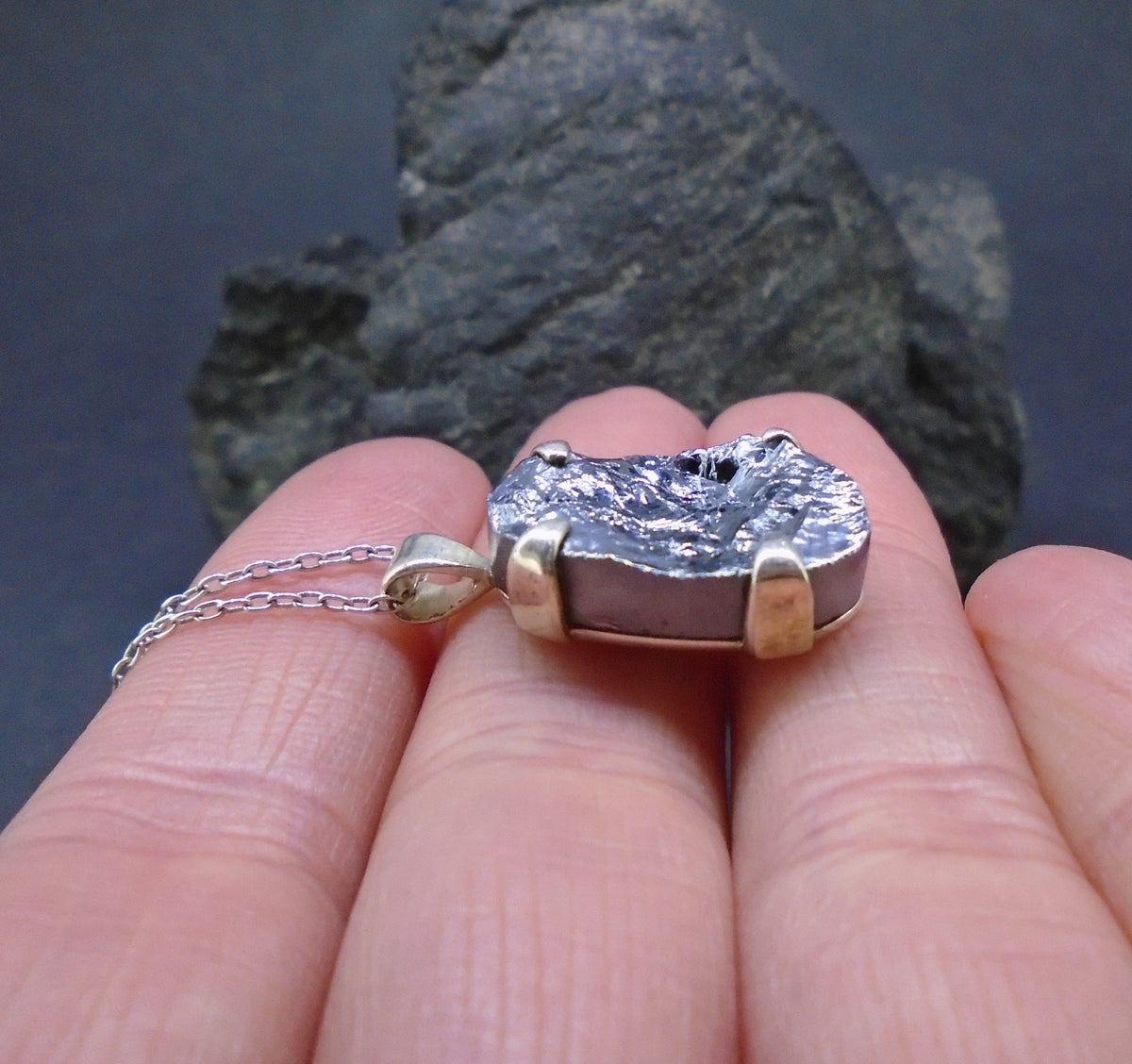 Silicon Sterling Silver Pendant