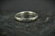 Scottish Sapphire Textured Ring with Scottish Gold