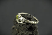 Peridot Sterling Silver Serpent Ring