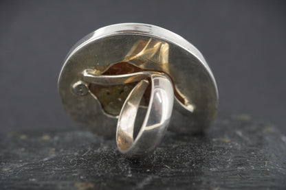 Large Ammonite Sterling Silver Ring