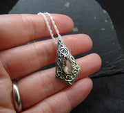 Perthshire Smoky Quartz in a Scottish Gold & Sterling Silver Pendant