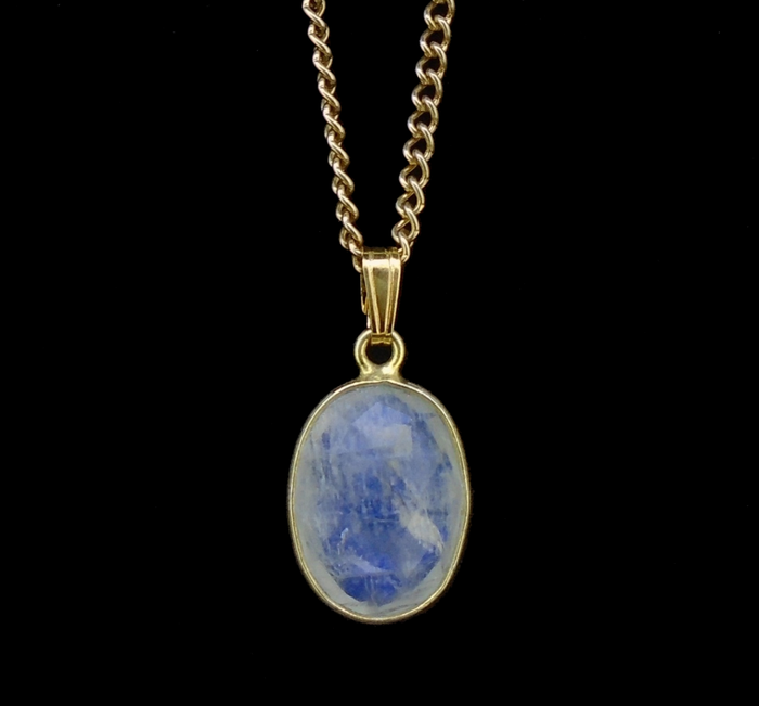 Moonstone Gold Plated Sterling Silver Pendant