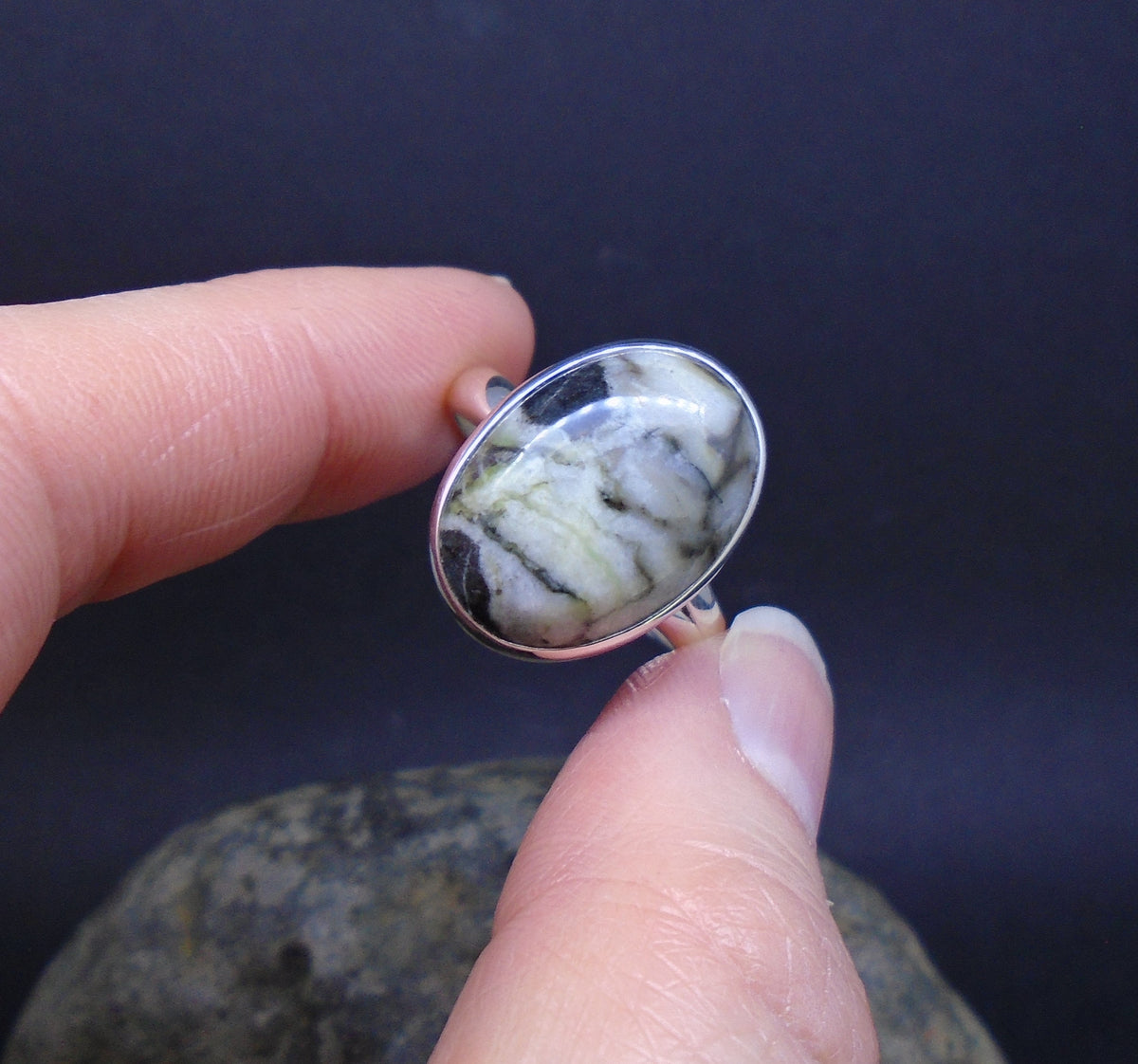 Skye Marble Sterling Silver Ring