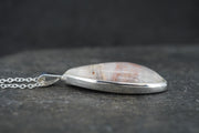 Rare Pink Skye Marble Sterling Silver Pendant