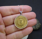 Bawbee Coin 24ct Gold Plated Sterling Silver Pendant image 1
