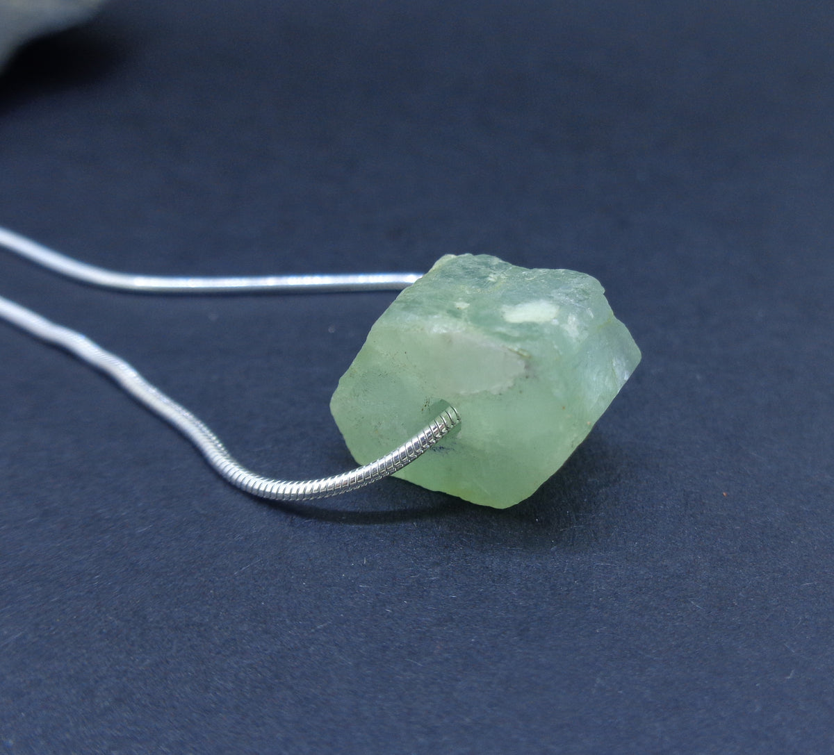 Rough Aquamarine Sterling Silver Necklace image 7