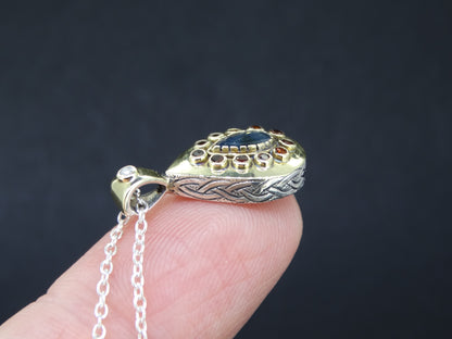 Scottish Sapphire and Elie Ruby Pendant with 14ct Scottish Gold image 2