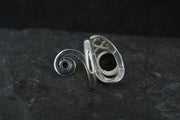 Cairngorm Quartz & Black Sapphire Sterling Silver Spiral Ring image 4