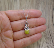 Highland Marble Celtic Knot Sterling Silver Pendant image 1
