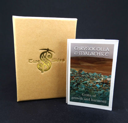 Chrysocolla & Malachite Sterling Silver Celtic Pendant