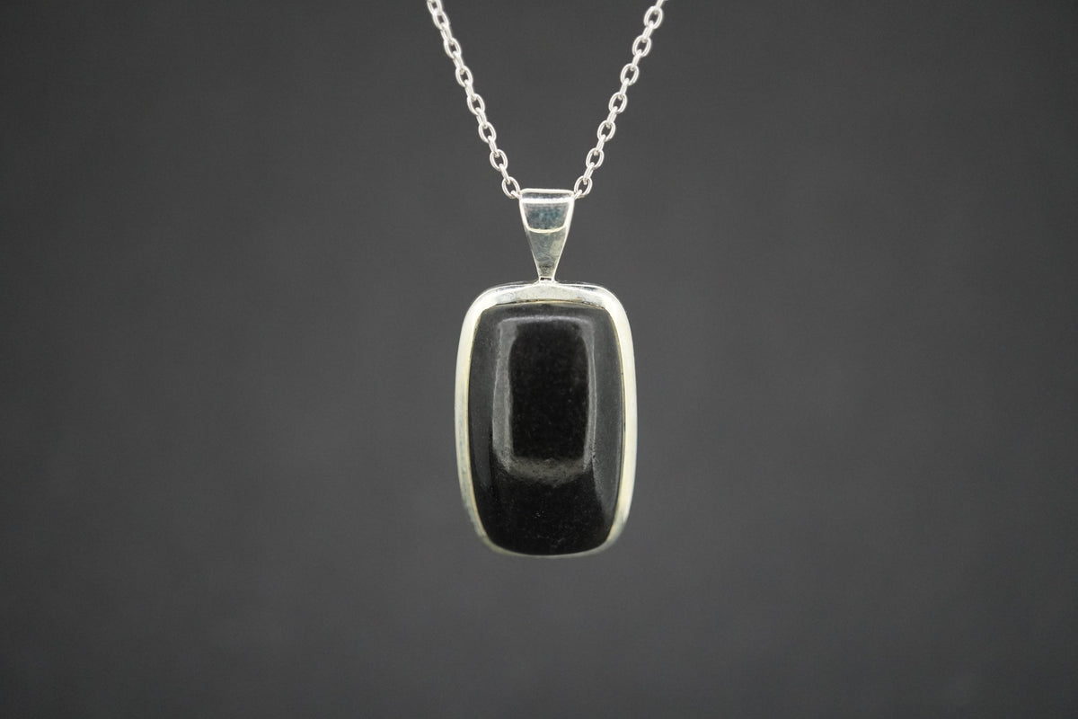 Edinburgh Castle Rock Sterling Silver Oblong Pendant