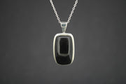 Edinburgh Castle Rock Sterling Silver Oblong Pendant