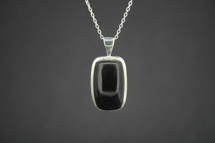 Edinburgh Castle Rock Sterling Silver Oblong Pendant
