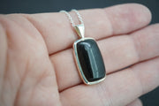 Edinburgh Castle Rock Sterling Silver Oblong Pendant