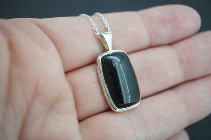 Edinburgh Castle Rock Sterling Silver Oblong Pendant