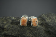 Pink Edinburgh Cobblestone Sterling Silver Stud Earrings