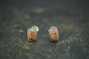 Pink Edinburgh Cobblestone Sterling Silver Stud Earrings