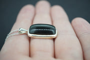 Edinburgh Castle Rock Sterling Silver Oblong Pendant