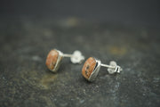 Pink Edinburgh Cobblestone Sterling Silver Stud Earrings