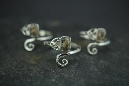 Edinburgh Cobblestone Sterling Silver Trinity Ring