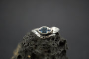 Aquamarine Sterling Silver Serpent Ring