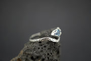 Aquamarine Sterling Silver Serpent Ring