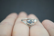 Aquamarine Sterling Silver Serpent Ring