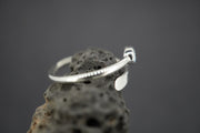 Aquamarine Sterling Silver Wire Ring