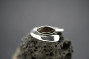 Cairngorm Quartz Sterling Silver Wire Marquise Ring