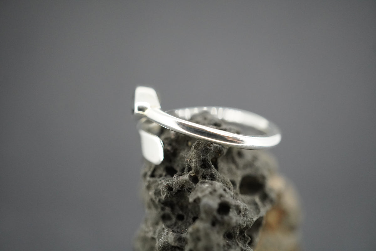 Cairngorm Quartz Sterling Silver Wire Marquise Ring
