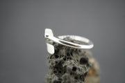 Cairngorm Quartz Sterling Silver Wire Marquise Ring
