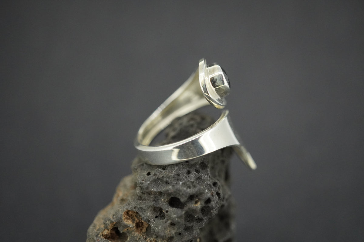 Cairngorm Quartz Sterling Silver Twist Ring