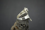 Cairngorm Quartz Sterling Silver Twist Ring