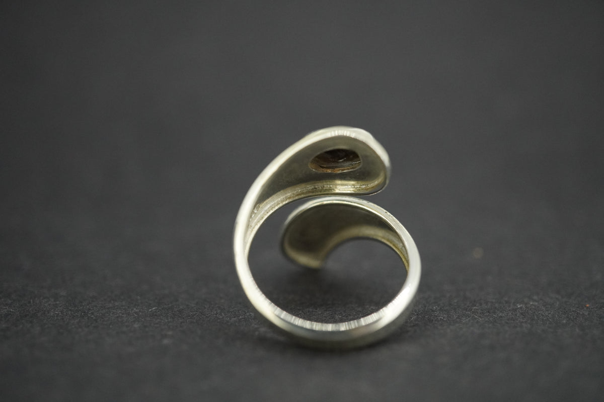 Cairngorm Quartz Sterling Silver Twist Ring