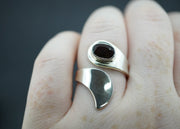 Cairngorm Quartz Sterling Silver Twist Ring