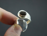 Cairngorm Quartz Sterling Silver Twist Ring