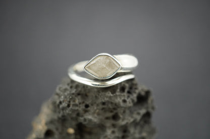 Cairngorm Quartz Sterling Silver Snake Ring