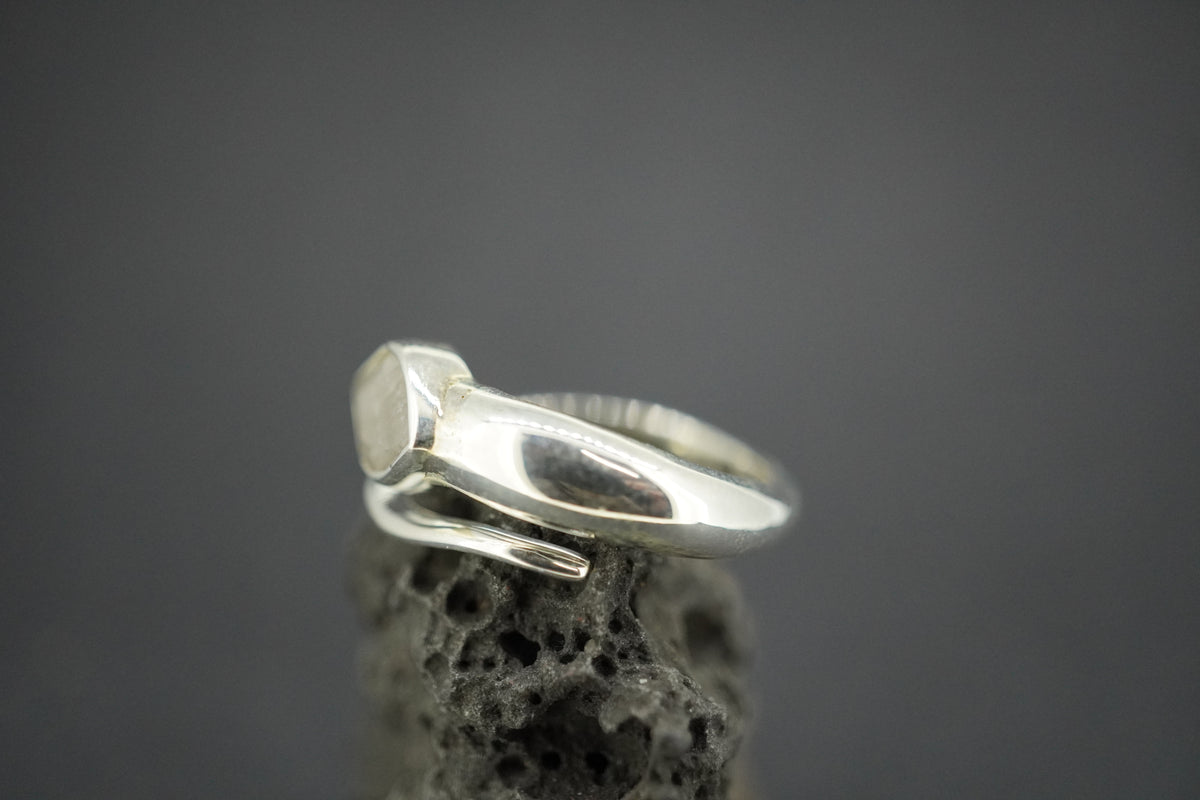 Cairngorm Quartz Sterling Silver Snake Ring